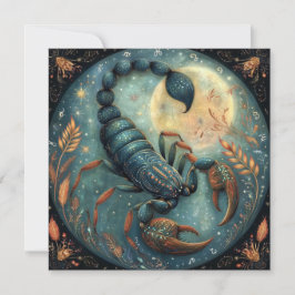 Scorpio Zodiac Astrology Sign Mystical Birthday Karte