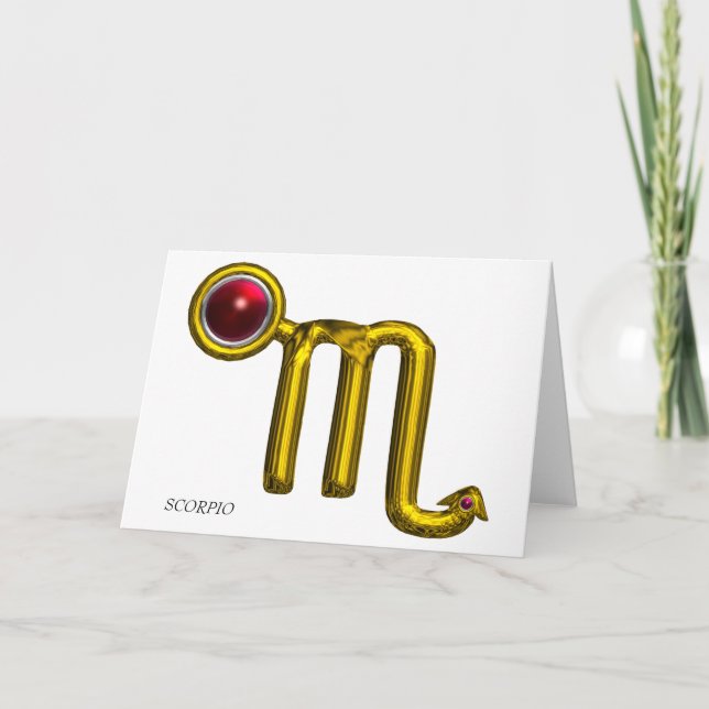 SCORPIO Zodiac Birthday Karte (Vorderseite)