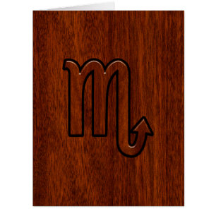 Scorpio Zodiac Connexion en acajou Style Décor