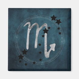 Scorpio zodiac constellation black & silver  magnet