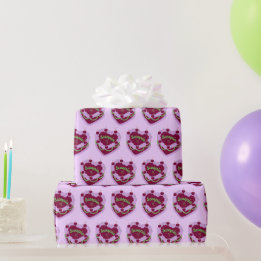 Scorpio Zodiac Coquette Herz Geburtstagskuchen Geschenkpapier