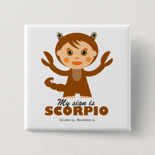 Scorpio Zodiac für Kinder Button
