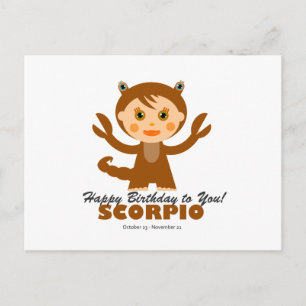 Scorpio Zodiac für Kinder Postkarte