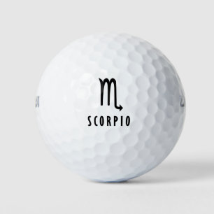 Scorpio zodiac golfball