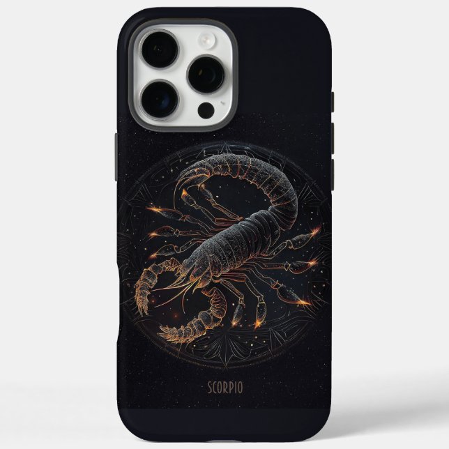 Scorpio Zodiac Horoskop iPhone 16 Pro Max Hülle (Rückseite)