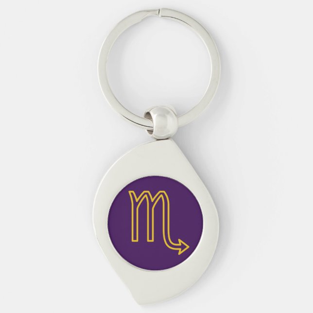 Scorpio Zodiac Metal Schlüsselanhänger (Vorderseite)