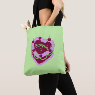 Scorpio Zodiac Pastel Heart Birthday Cake Tasche