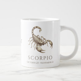 Scorpio Zodiac Personalized Name & Birth Date Jumbo-Tasse
