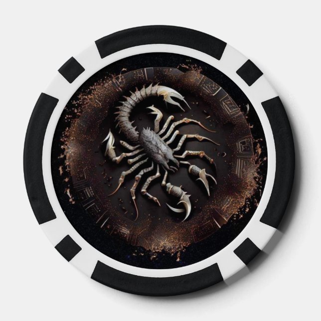 Scorpio Zodiac Poker Chips - Astrologie Poker Chip (Rückseite)
