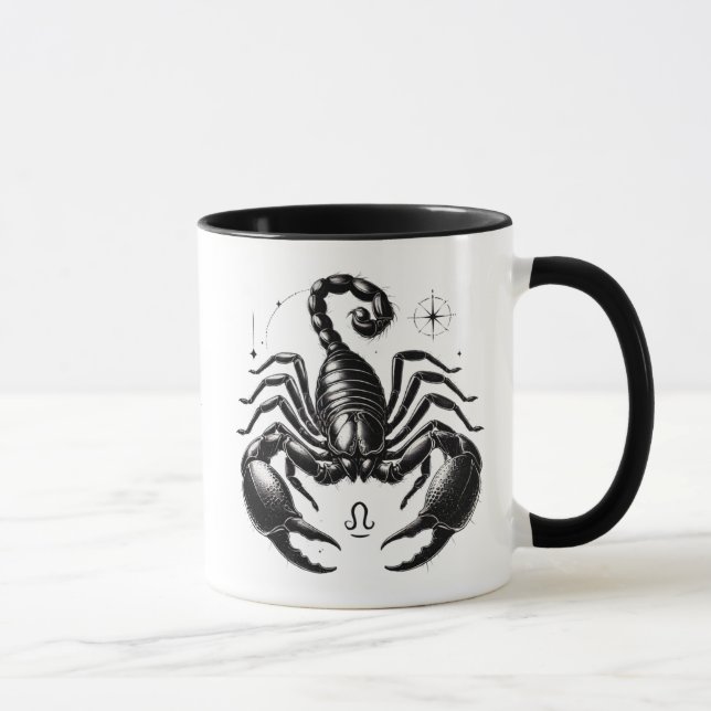 Scorpio Zodiac Scorpion Astrology Gift Tasse (Rechts)