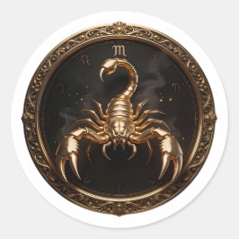 Scorpio Zodiac Scorpion Runder Aufkleber