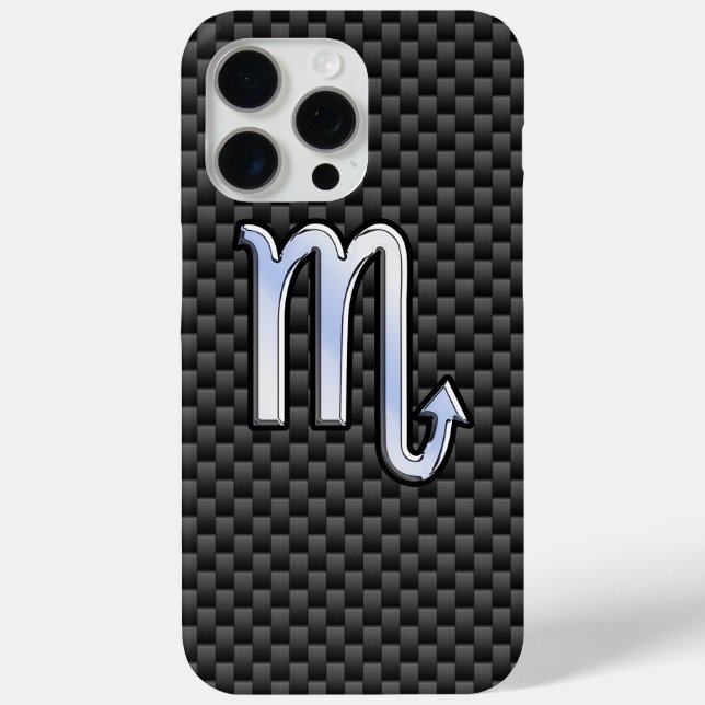 Scorpio Zodiac Sign auf Carbon Fibre Print Case-Mate iPhone Hülle (Rückseite)