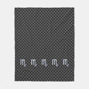 Scorpio Zodiac Sign auf Carbon Fibre Print Fleecedecke