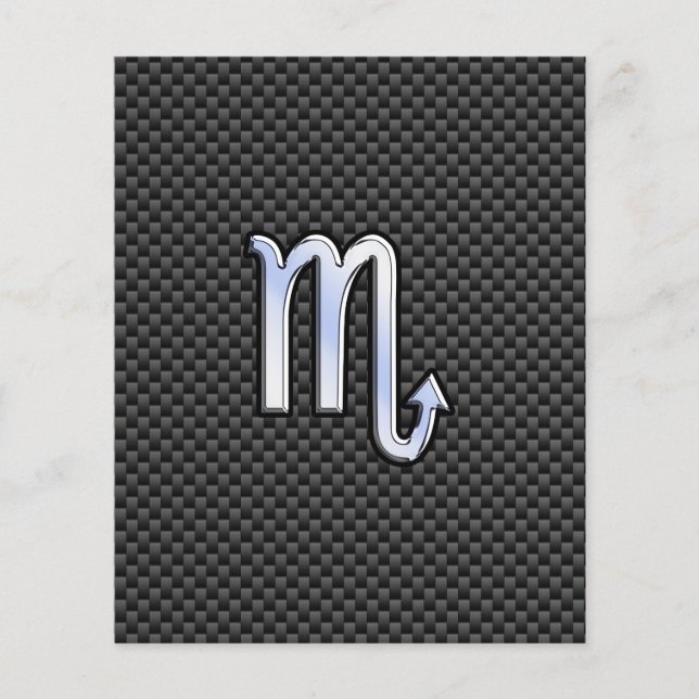 Scorpio Zodiac Sign auf Carbon Fibre Print Flyer (Vorne)
