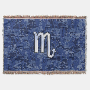 Scorpio Zodiac Sign auf Navy Blue Camouflage Dekor Decke