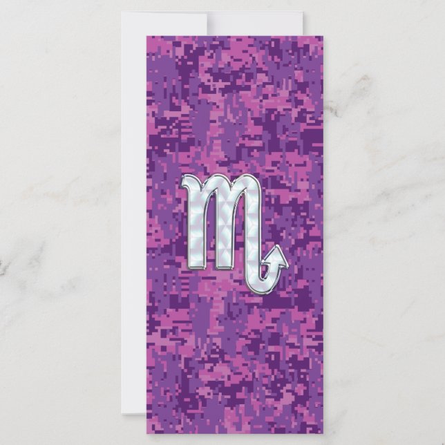 Scorpio Zodiac Sign auf Pink Digital Camouflage (Vorderseite)