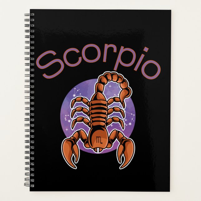 Scorpio Zodiac Sign Calendar Planner (Devant)
