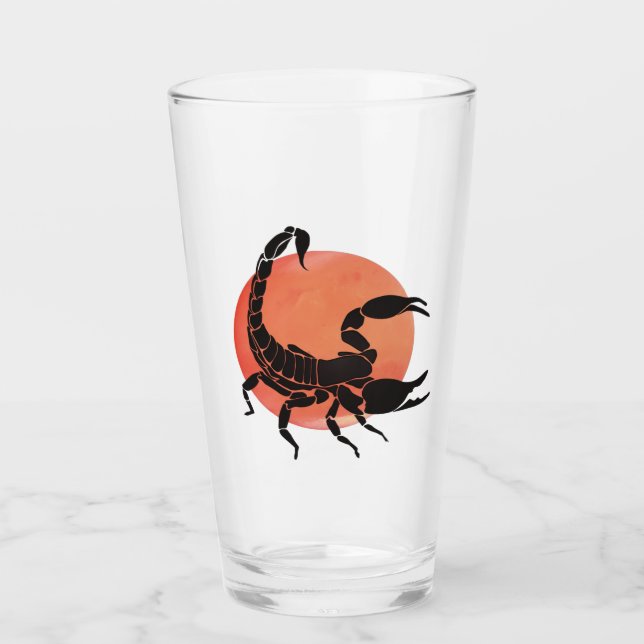 Scorpio Zodiac Sign Glas (Vorderseite)