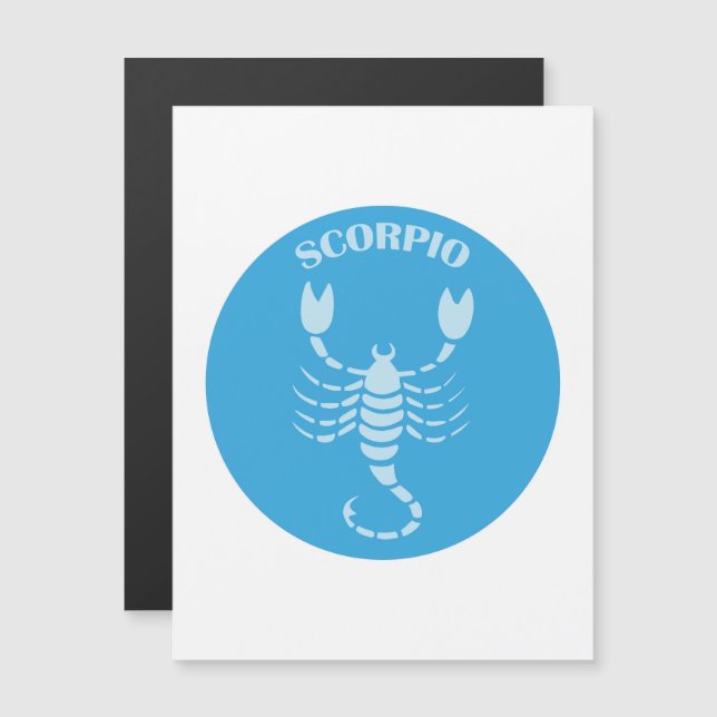 Scorpio, Zodiac Sign, Horoscope, Astrology Magneteinladung (Vorne/Hinten)