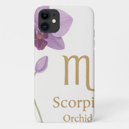 Scorpio Zodiac Sign mit Orchid Blume iPhone Cas Case-Mate iPhone Hülle