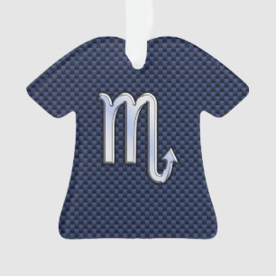Scorpio Zodiac Sign navy blaue Kohlefaser Dekorati Ornament