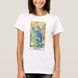 Scorpio Zodiac Signa Abstrakte Kunst Vintag T-Shirt