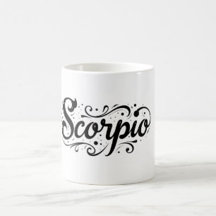 Scorpio Zodiac Signature Tasse - Elegante Kalligra