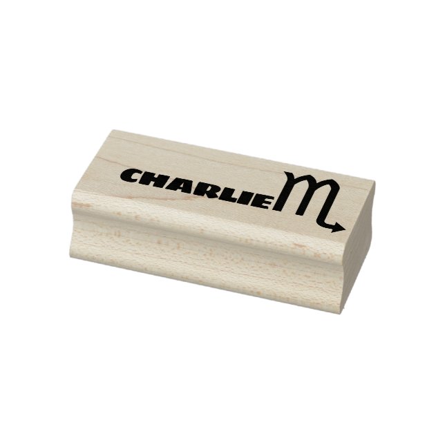 Scorpio Zodiac Signieren Cooler Personalisierter N Gummistempel (Stempel)