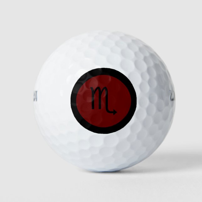 Scorpio Zodiac Signierung Personalisierte Custom Golfball (Vorderseite)