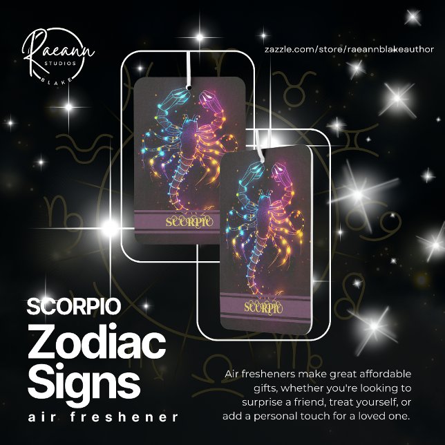 Scorpio Zodiac Signs Celestial Air Freshener Autolufterfrischer (Von Creator hochgeladen)