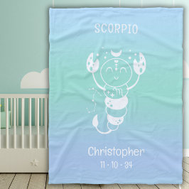 Scorpio Zodiac Star Name Birthdate Blue Baby Fleecedecke