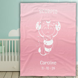 Scorpio Zodiac Star Name Geburtsdatum Pink Baby Fleecedecke