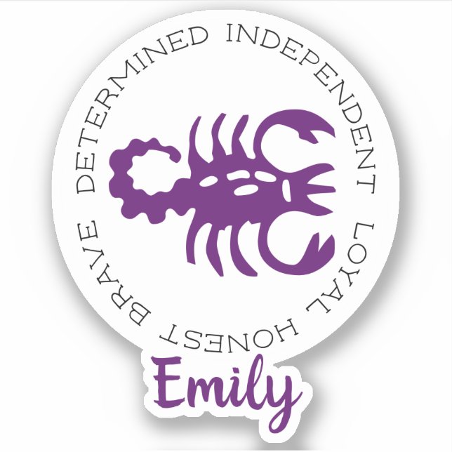 Scorpio Zodiac Star Sign Tracks Aufkleber (Vorderseite)