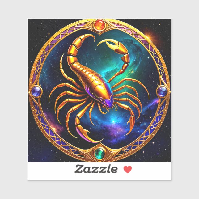Scorpio Zodiac Stickers, Celestial Zodiac Aufkleber (Blatt)