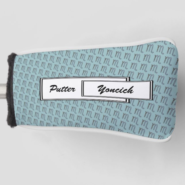 Scorpio Zodiac Symbol Element von Kenneth Yoncich Golf Headcover (Vorderseite)