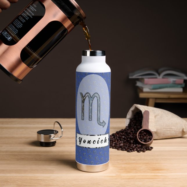 Scorpio Zodiac Symbol Element von Kenneth Yoncich Trinkflasche (Kaffee)