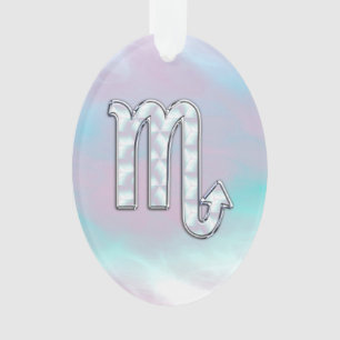 Scorpio Zodiac Symbol in Mutter Perlenstil Ornament