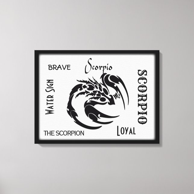 Scorpio Zodiac-Symbol Leinwanddruck (Vorderseite)