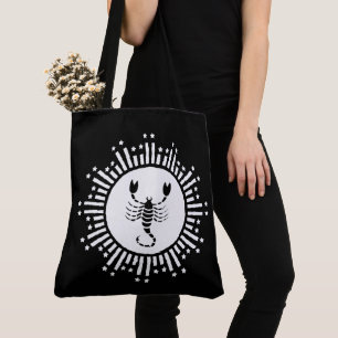 Scorpio Zodiac-Symbol mit Radiant-Sternexplosion Tasche