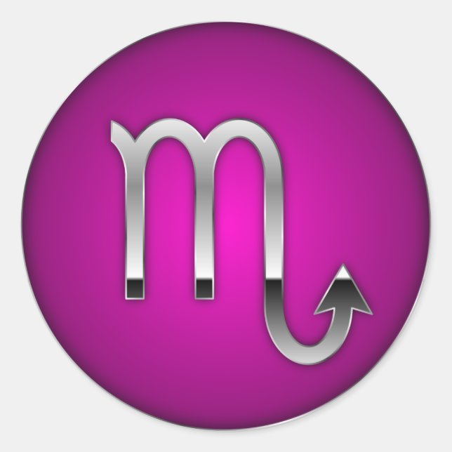 Scorpio - Zodiac-Symbol Runder Aufkleber (Vorderseite)