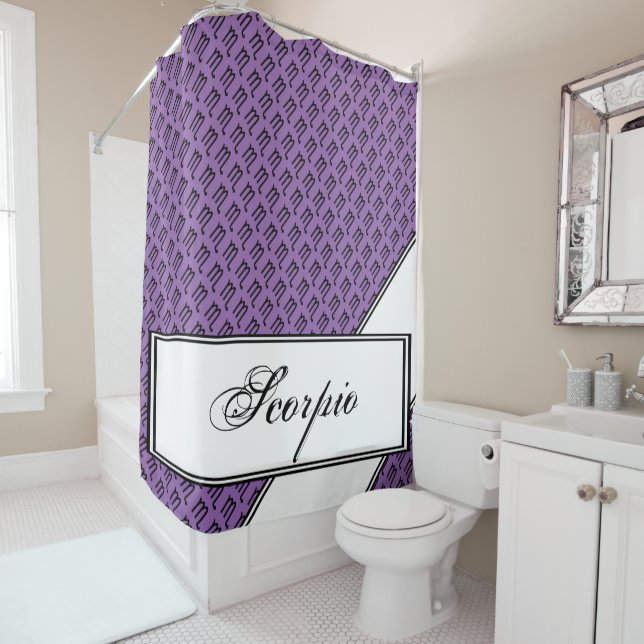 Scorpio Zodiac Symbol Standard von Kenneth Yoncich Duschvorhang (Beispiel)