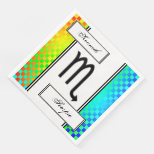 Scorpio Zodiac Symbol Standard von Kenneth Yoncich Serviette