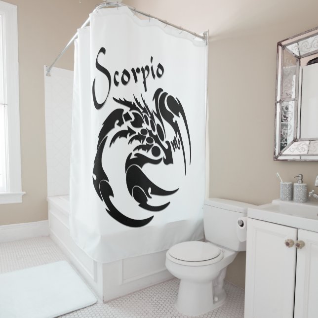 Scorpio Zodiac Symbol und Zeichen Duschvorhang (Beispiel)