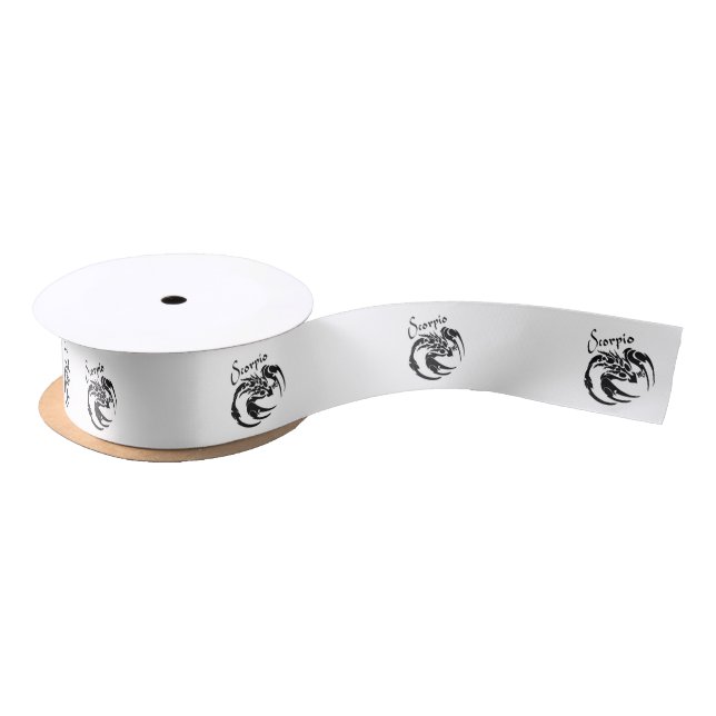 Scorpio Zodiac Symbol und Zeichen Satinband (Spule)