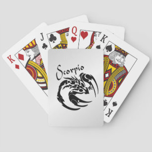 Scorpio Zodiac Symbol und Zeichen Spielkarten