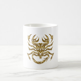 Scorpio Zodiac - Tribal Gold Kaffeetasse