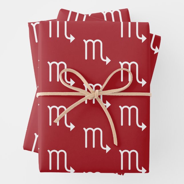 Scorpio Zodiac Zeichen astrologisch Geschenkpapier Set (Beispiel)