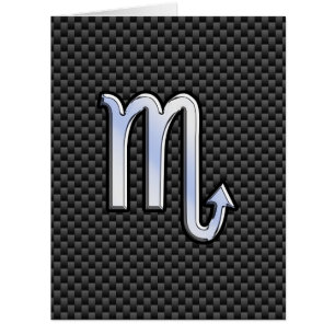 Scorpio Zodiac-Zeichen auf Carbon Fibre Dekoration