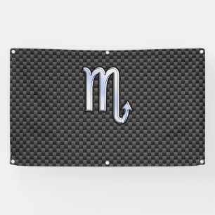 Scorpio Zodiac-Zeichen auf Kohlenstofffaser-Astrol Banner
