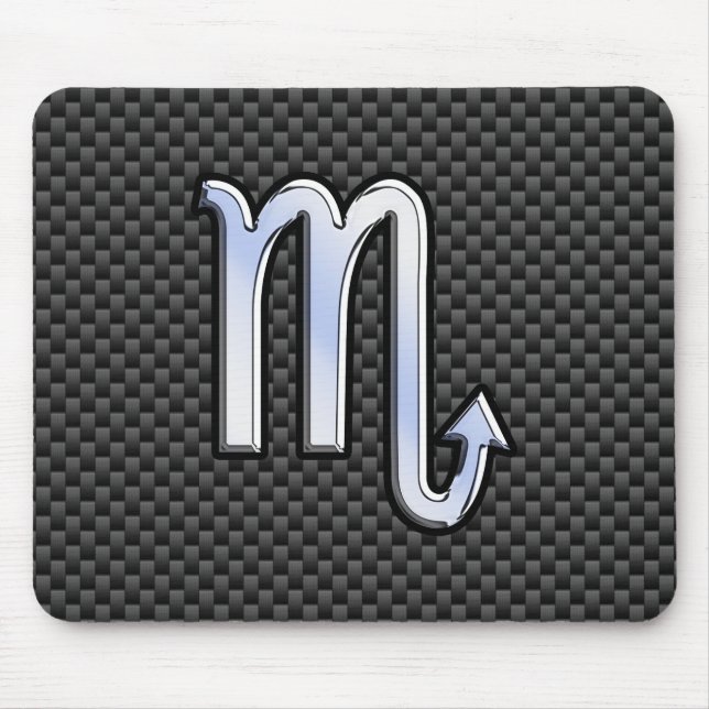 Scorpio Zodiac-Zeichen auf Kohlenstofffaser-Astrol Mousepad (Vorne)